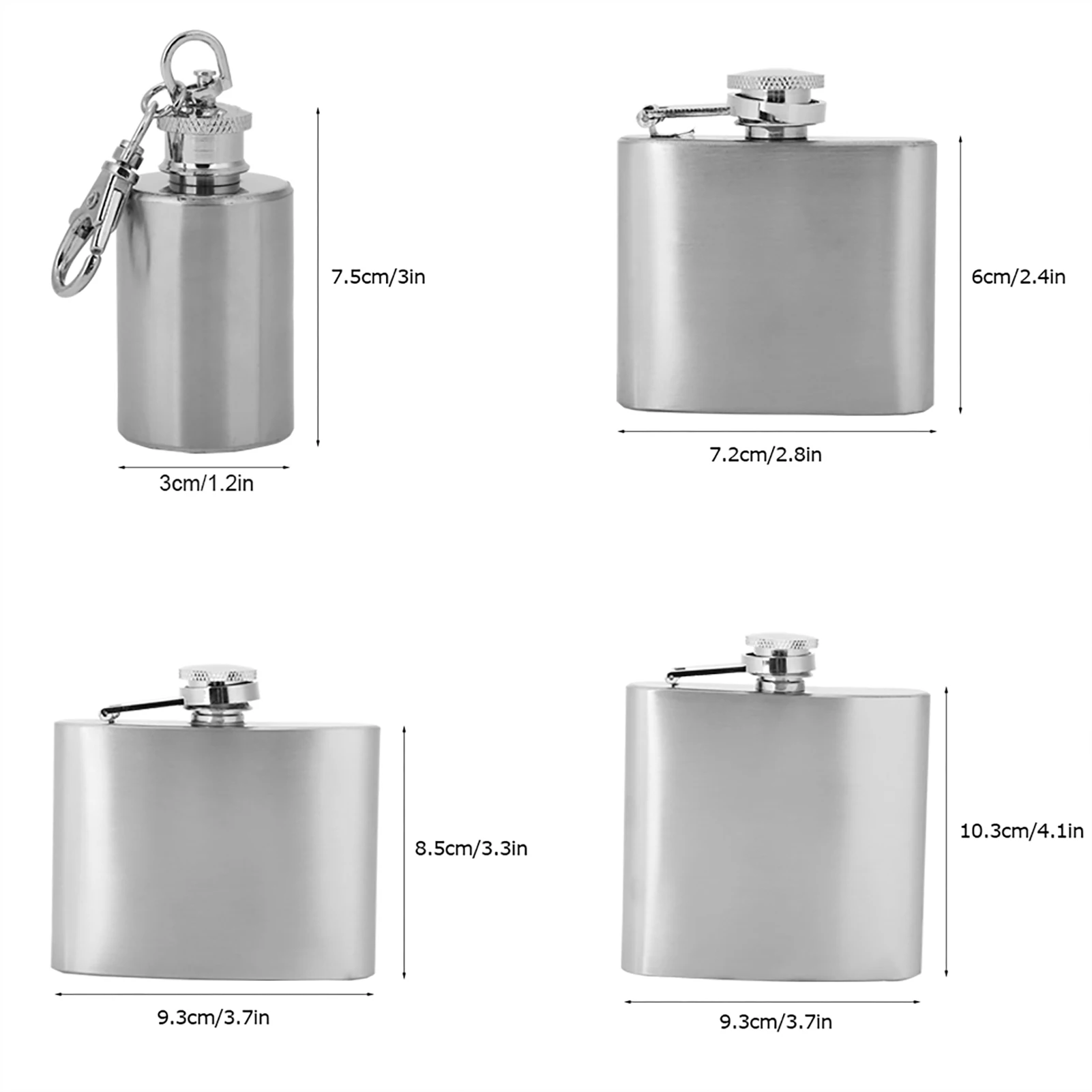 Portable Stainless Steel Wine Whiskey Flask Elegant Alcohol Bottle Cotainer with Funnel Wine Flask Stainless Steel Alcohol Flask