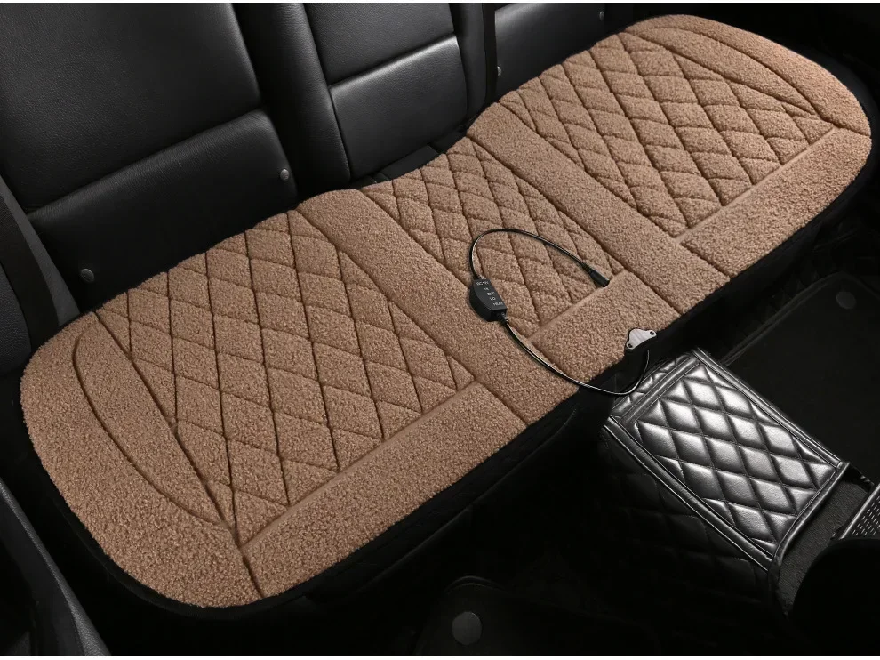 Heated Winter Car Seat Cushion - 12V Auto Rear Seat Warmer