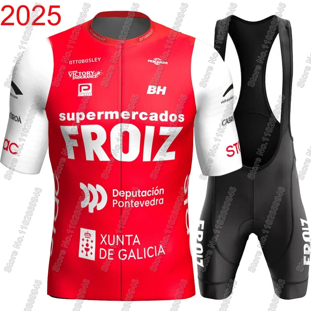 G.D. Supermercados Froiz Cycling Jersey Set Short Sleeve Spain Clothing Road Bike Shirts Suit MTB Shorts Wear Maillot Ropa