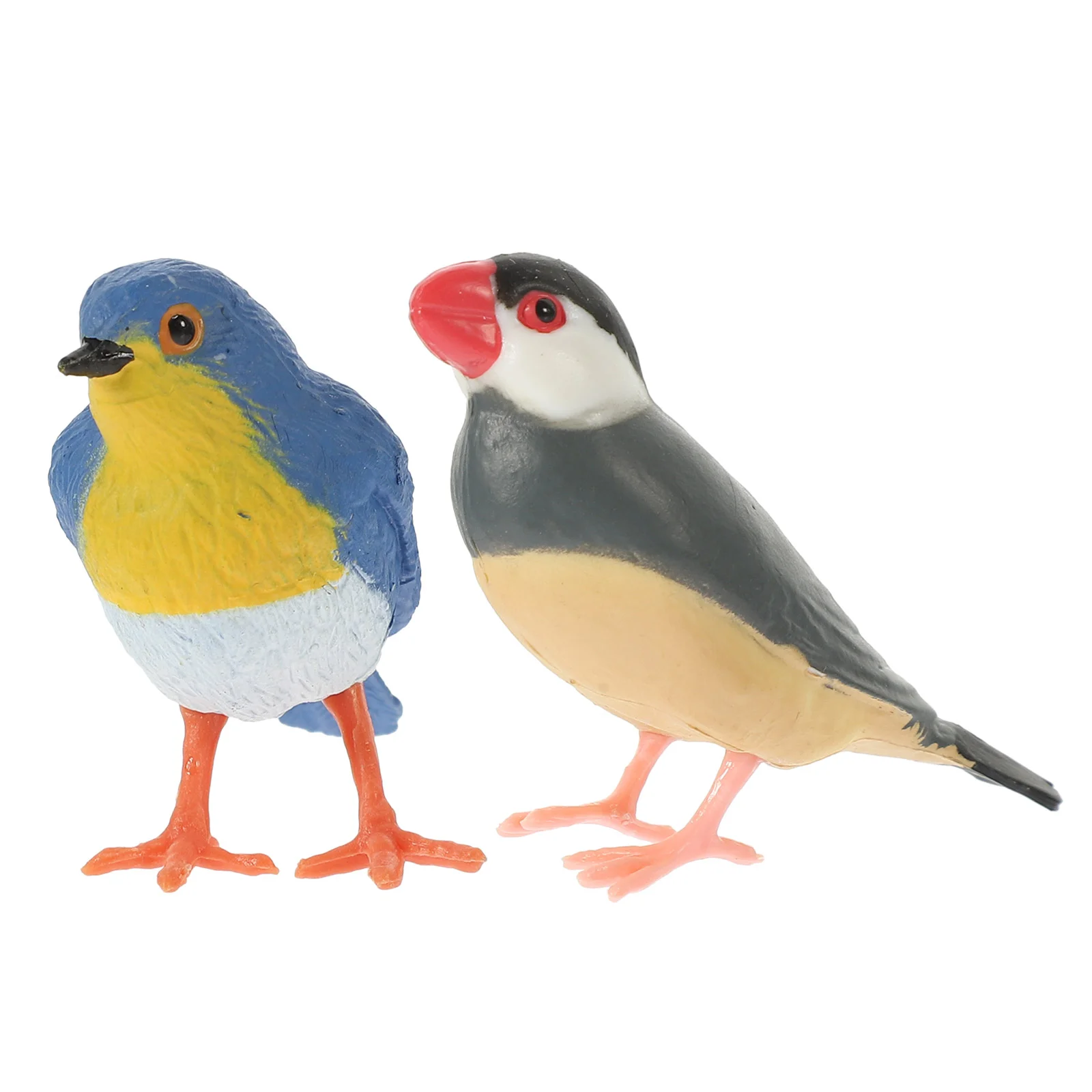 

2 Pcs Artificial Bird Child Kids and Crafts Plastic Micro Landscape Adornment