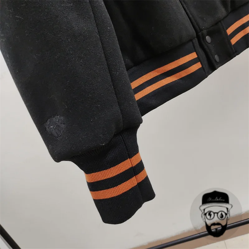 Customized embroidered logo couple baseball jersey, thickened cotton jacket