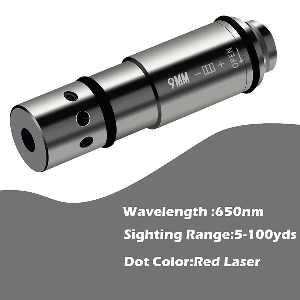 9mm Laser Training Bullet Dry Fire Laser Trainer Cartridge for Airsoft Pistol Shooting Hunting Red Dot Training Ammunition