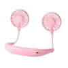 USB Portable Cold Fan Hands Free Neck Hanging Rechargeable Mini Sports3-Speed Adjustable Neck Dual Fan Home OfficeOutdoor Travel 5