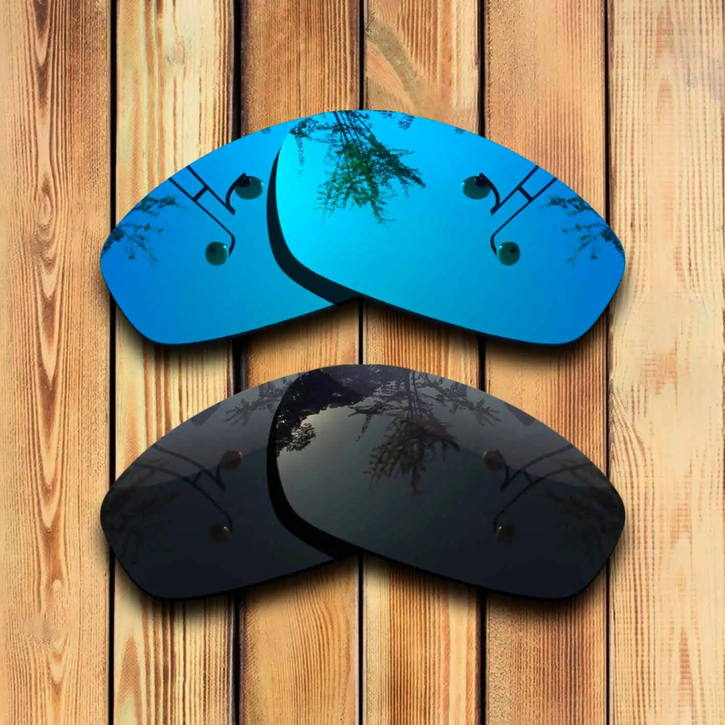 

100% Precisely Cut Polarized Replacement Lenses for BLENDER Sunglasses Blue& Solid Black Combine Options