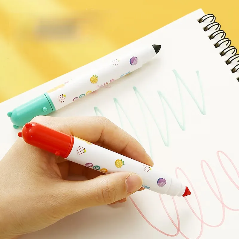 M&G 24-Color Washable Children Watercolor Pencils Food-Grade Tapered Tip Paintbrushes for Kindergarten Painting Hand-Drawing