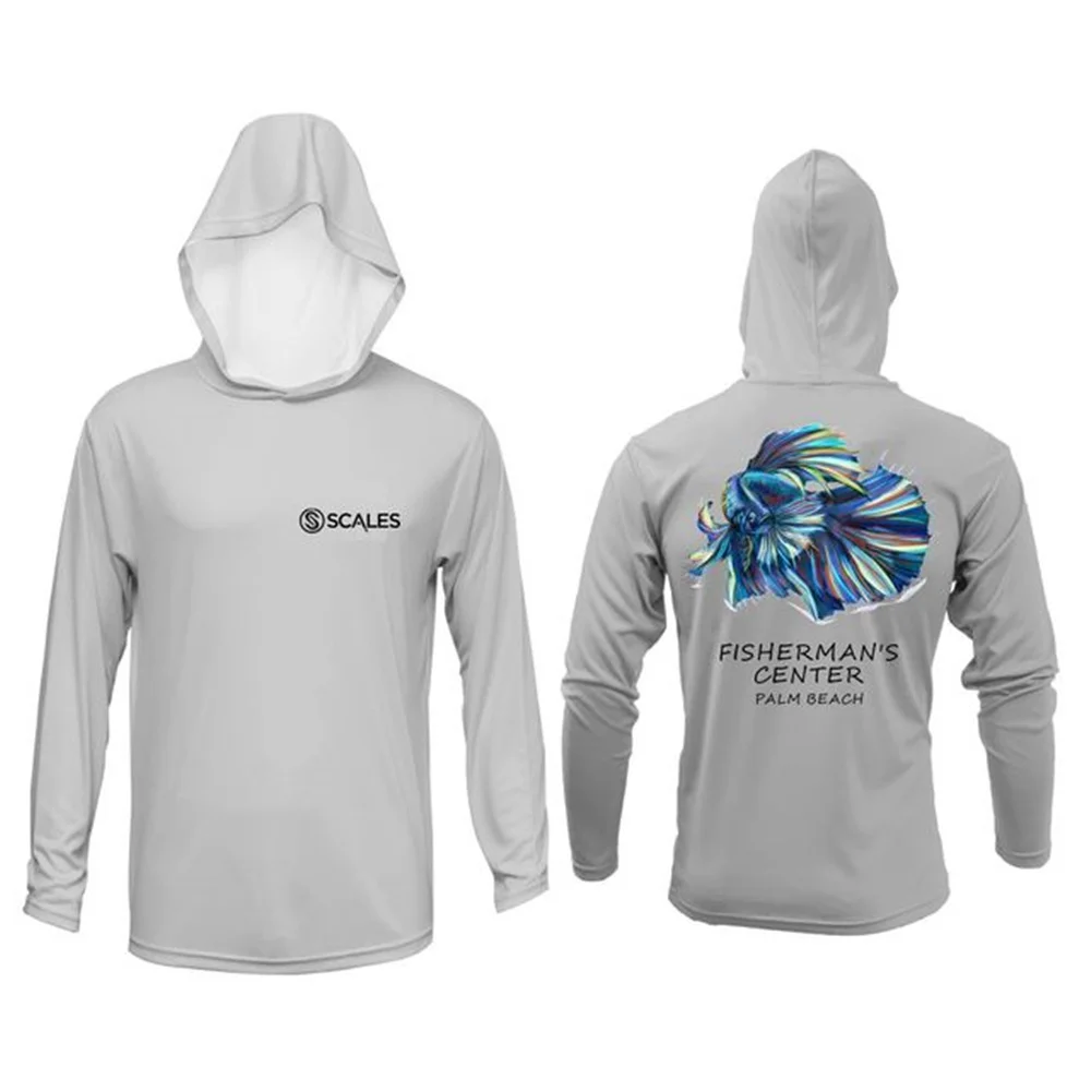 New Scales Fishing Clothing For Mens Hoodie Anti-UV Sun Protection