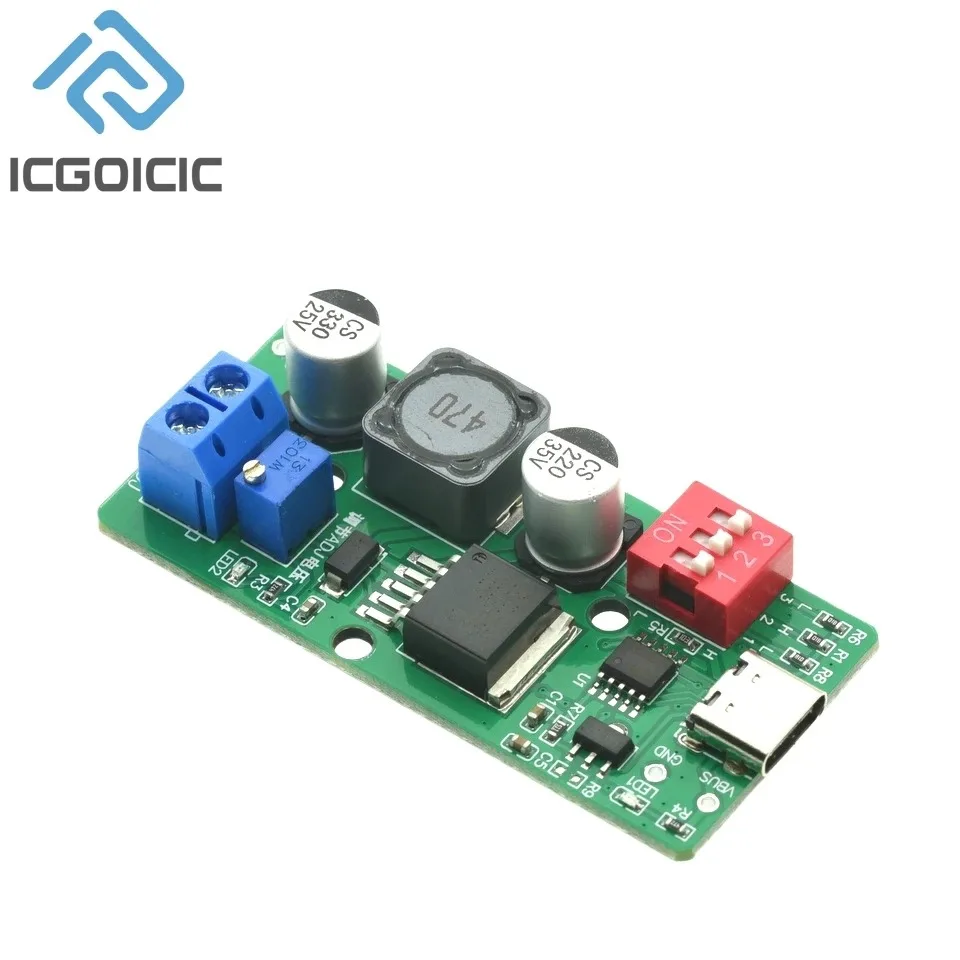 Versatile USB-C PD Trigger Module – Adjustable Voltage Output for Charger Testing & DIY Power Supplies