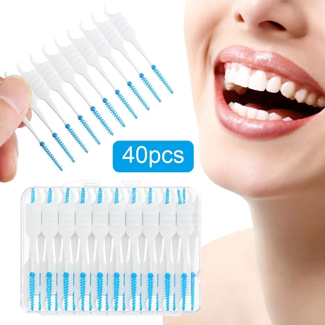 Interdental Silicone Brushes 200 Units Dental Toothpicks Brush Between  Teeth Silicone Toothpicks With Thread Oral Cleaning Tools - AliExpress