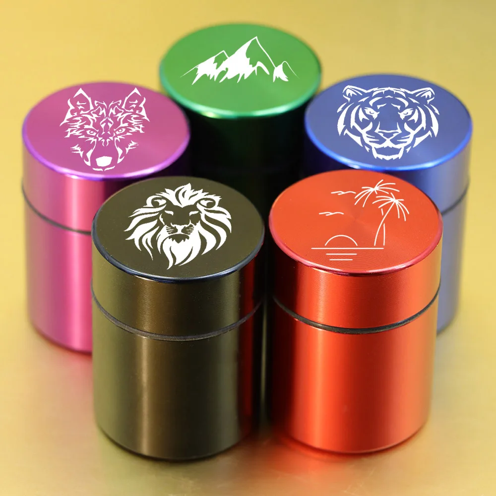 Draught Absinth 500ml 専用ボックス入り HONEYPUFF Aircraft Aluminum Airtight Stash Jar 1.3Inches