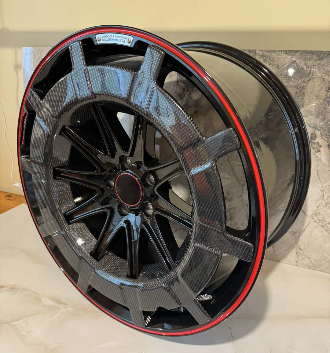 ホットセールデザイン カーボンファイバー ブラック 鍛造ホイール 21