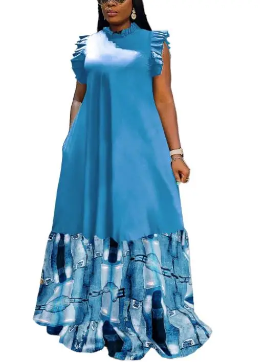 Elegant African Dresses for Women Dashiki Autumn Spring Maxi Dress Ladies Traditional African Clothing african dress