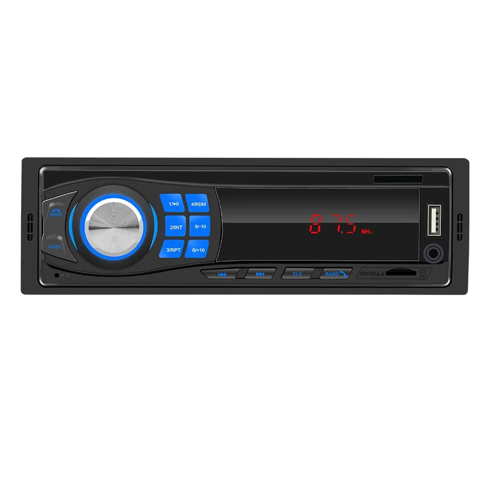 Car Radio In Dash 1 Din Tape Recorder MP3 Player FM Audio Stereo USB SD AUX Input ISO Port
