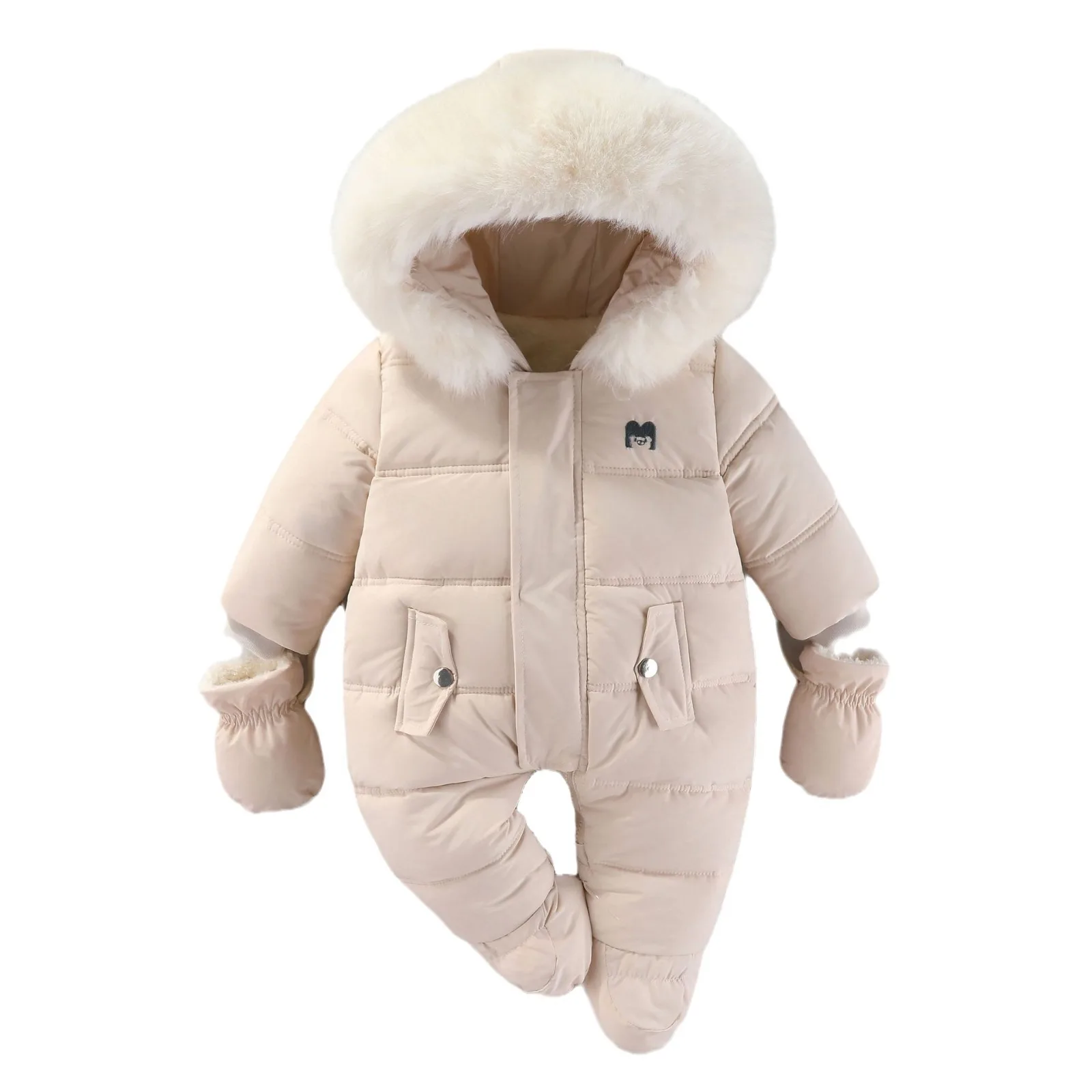 Baby Kids Winter Jumpsuit for Boys Girls Romper Overalls Children Costume Clothes Hooded GlovesSnowsuit Infant Newborn Clothes
