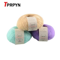TPRPYN 25g 1Pc Mohair yarn for hand knitting crochet Acrylic yarn Crocheting thin lana yarn knit fuffy line DIY scarf hat 166m 1