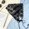 Lightweight Lace Retro Lace Hair Accessories Solid Color Print Hair Bandana Triangle Scarf 5