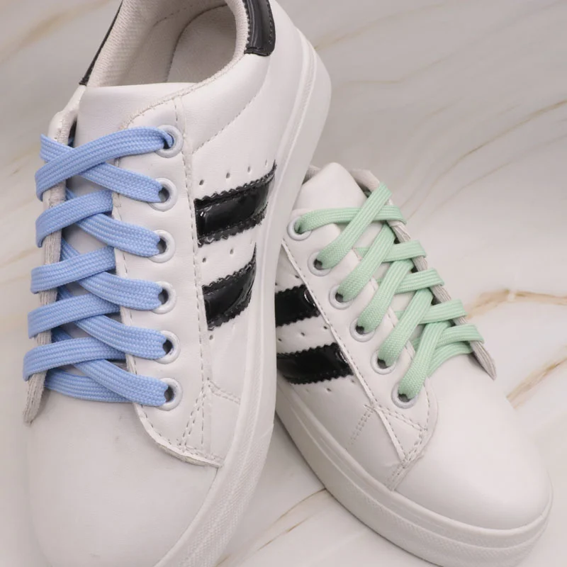 240cm 94.5inch Canvas AF1 Shoelace Hollow Double 0.7cm Flat Shoestring 34 Colors Solid Colour Plain Bootlaces For Airforce 1