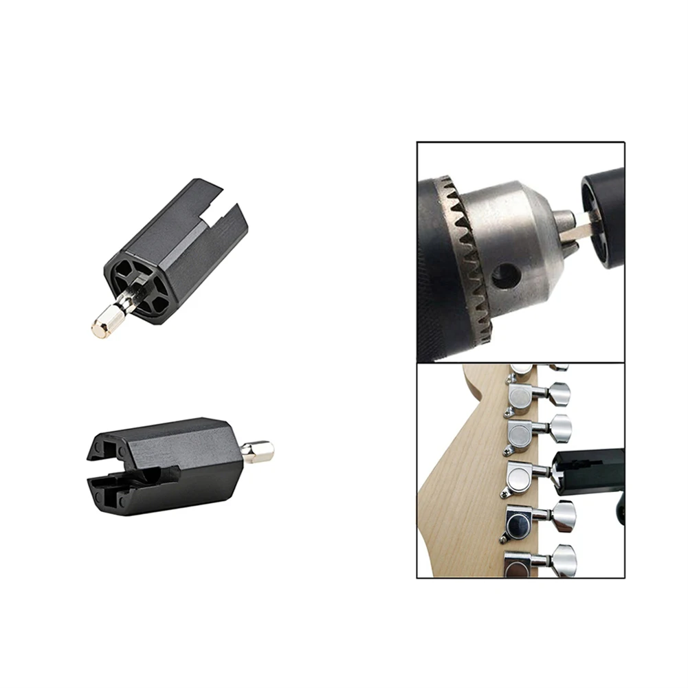 Practical Guitar String Winder Head Assemble Electric Drill Hexagonal Guitar String Tools For Electric Acoustic Guitar Bass