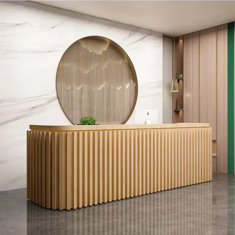 Reception Counter Desk Long Executive Office Furniture Salon Hairdressing Lectern Simple Professional Entrances Tables Luxury