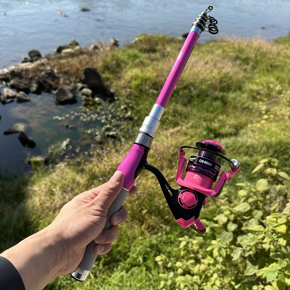 Fishing Reel Pink Ice Fishing Pole Clam Lady Ice Buster Ice - Main Image