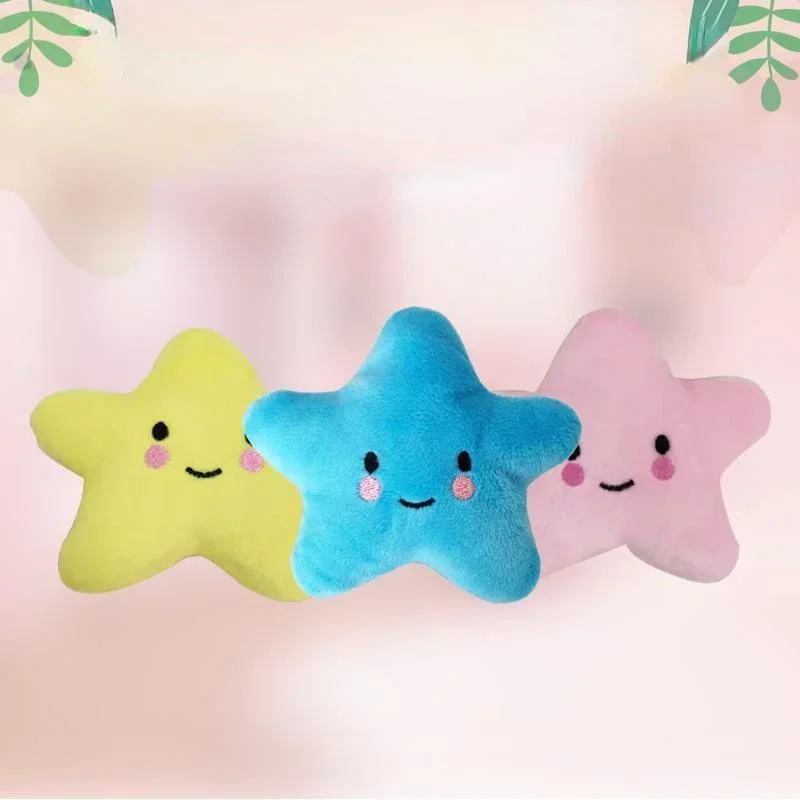 Peluches à mordre pour animaux de compagnie, jouets couineurs, jouets en peluche pentagramme avec sourire mignon pour chiens et chiots, accessoires pour animaux de compagnie_voghion.com
