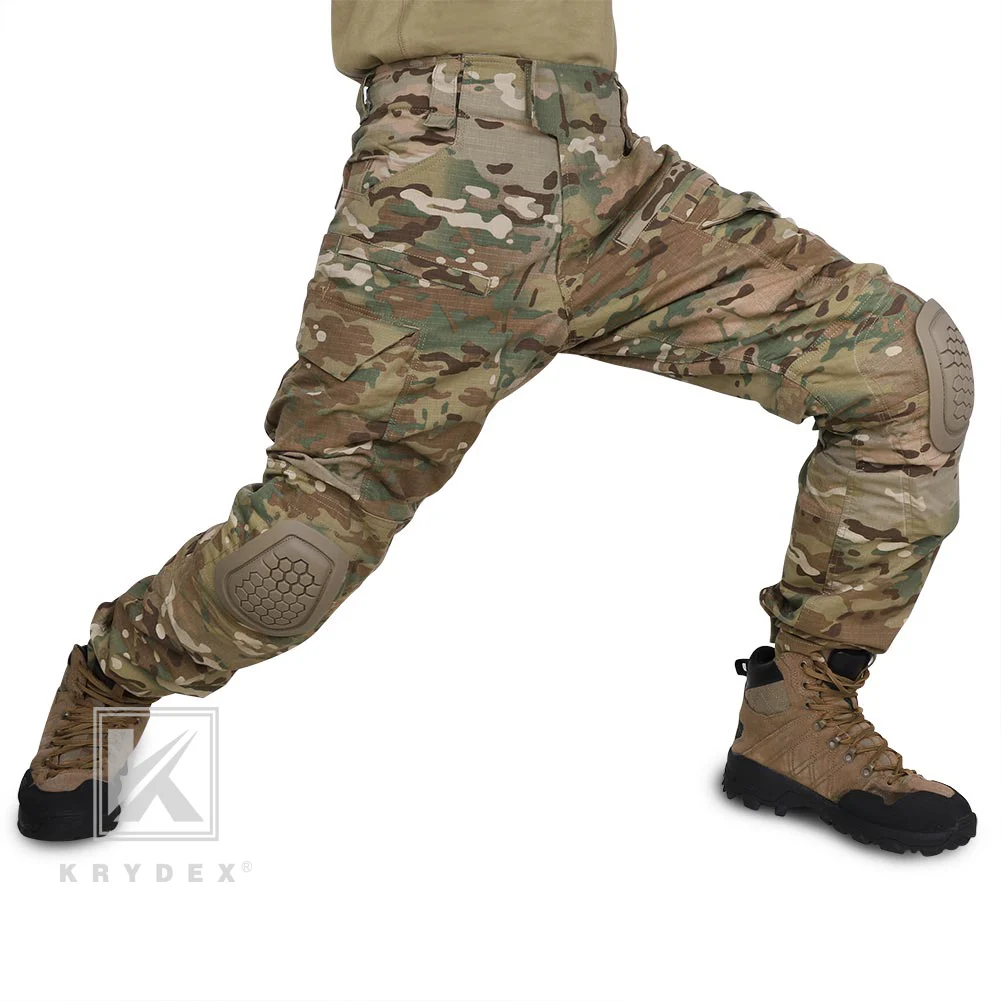 

KRYDEX Tactical G3 G4 Knee Pads Support Pads Paintball Combat Knee Pads for Work Hunting Shooting Gear