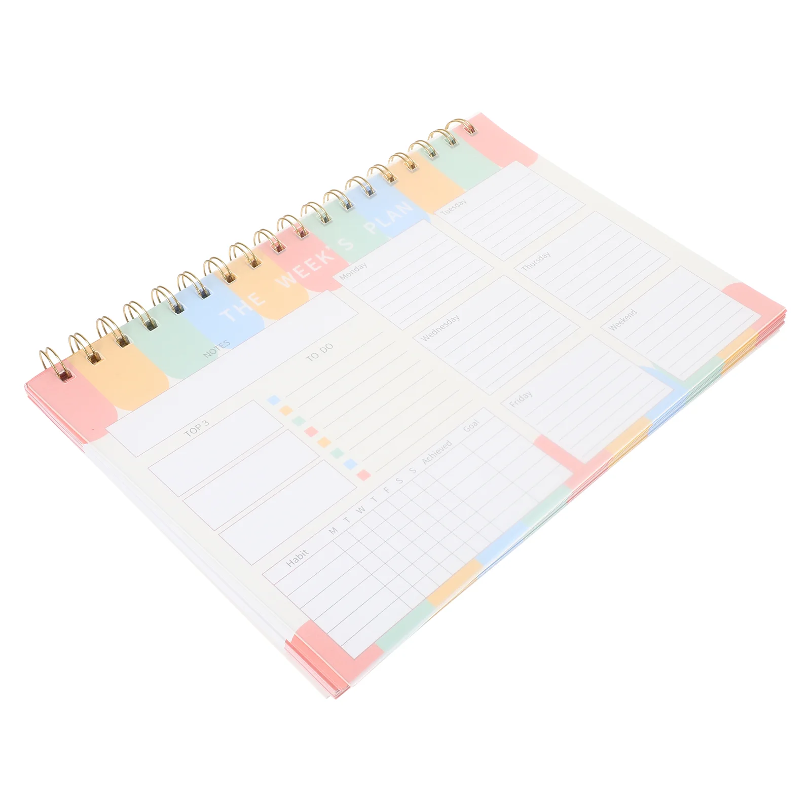 

Weekly Planner Day Monthly Spiral Bound 2024 Work Schedule Meal Planning Pad Daily Notepad to Do List Memo Office Table