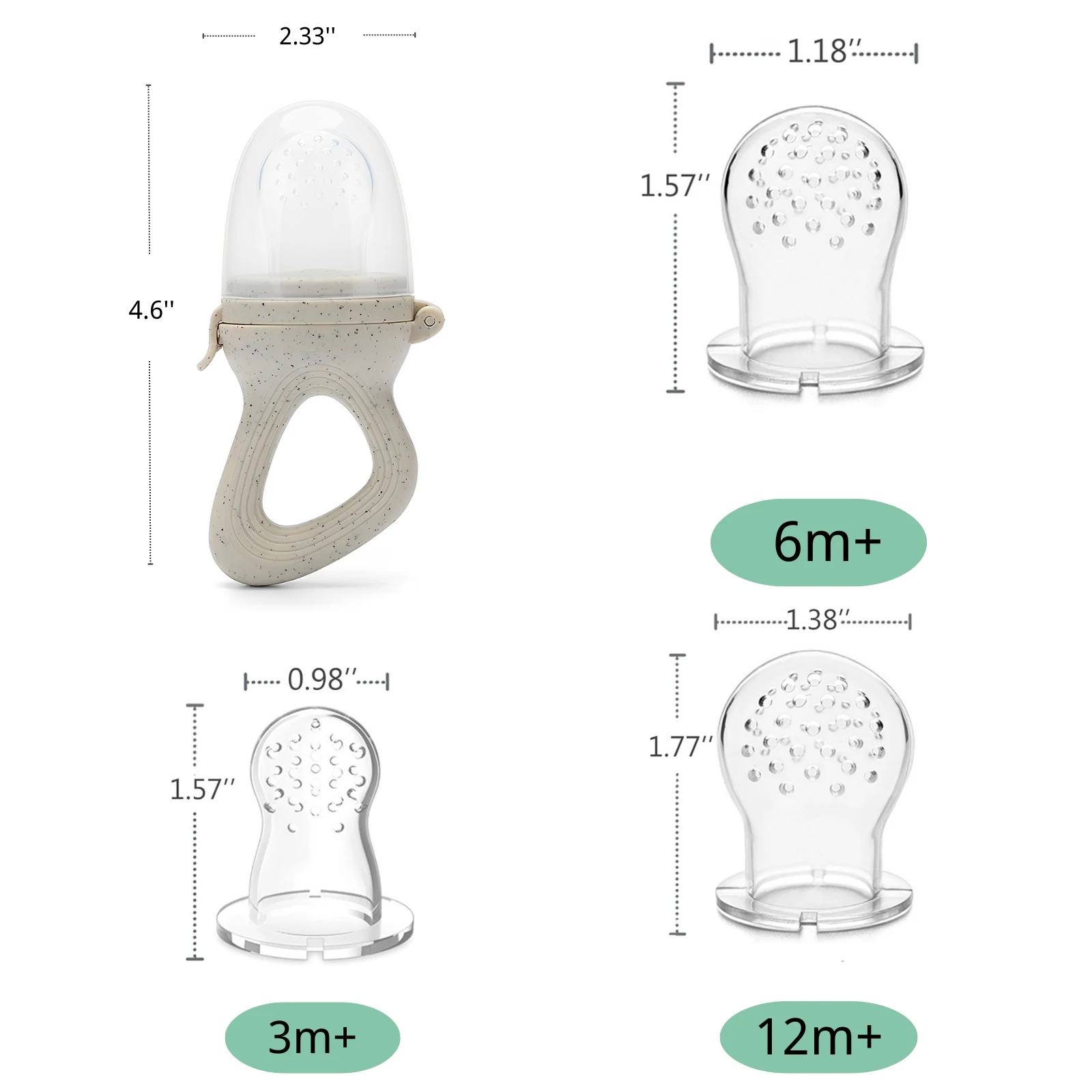 Erduo Baby Fruit Feeder Pacifiers Teethers Food Storage Containers Set for Baby Food Introduction Feeding Accessories silicone pacifier silicone teether silicone fruit feeder