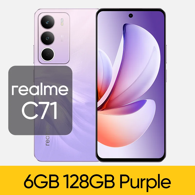 未開封realme C71 6GB+128GB Simフリー realme C71 Smartphone 6300mAh Battery 45W Charge 6.67
