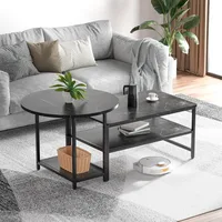 Coffee Table, Black Modern Coffee Tables for Living Room 2 in 1Detachable Small Center Table Set with Storage 2