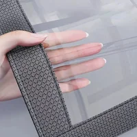 Rideau de porte de climatisation transparent magnétique, rideau de séparation en plastique anti-huile et fumée pour cuisine domestique 4