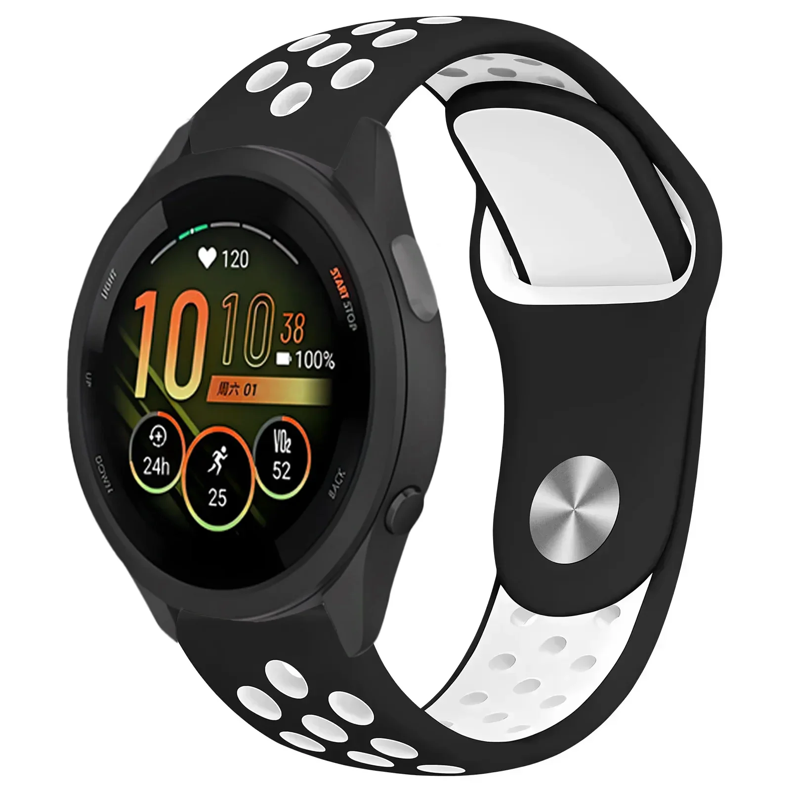 Premium Silicone Watch Strap - Versatile 22mm/20mm/18mm Adjustable Band