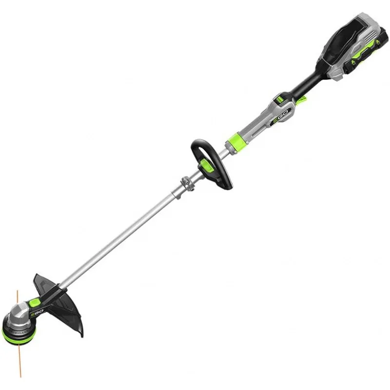 

EGO ST1511T 15-Inch 56-Volt Lithium-Ion Cordless String Trimmer Kit Alu Foldable Shaft Battery and Charger Included, 15in Powerl