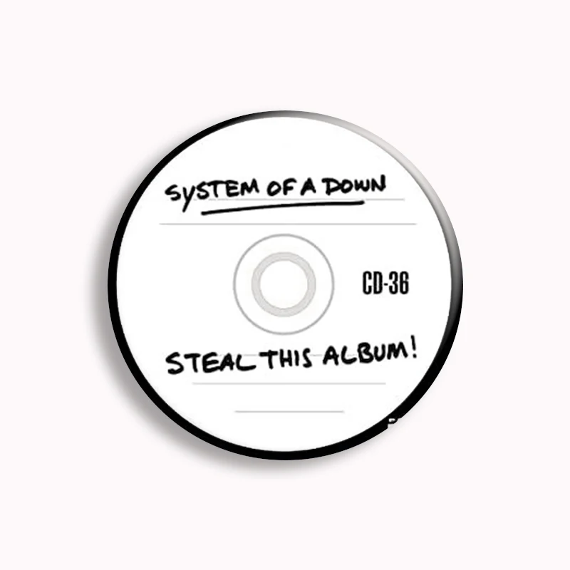 Retro Heavy Metal Band System of A Down Soft Button Pin Rock Band