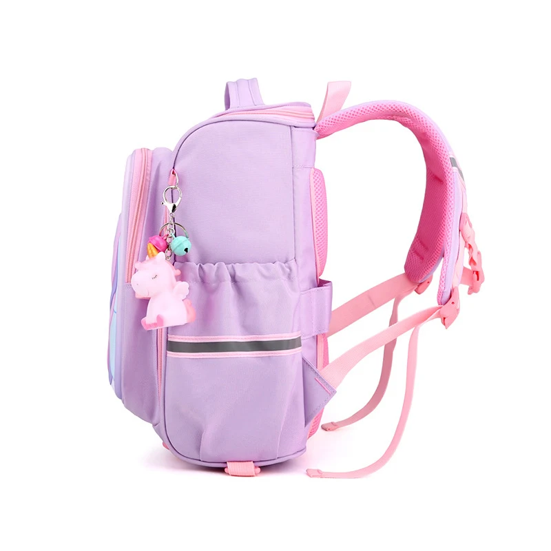 New Girl School Bags Child Pink Unicorn Printing Backpacks Kindergarten Student Cute Girls Children's Schoolbag Waterproof Kid