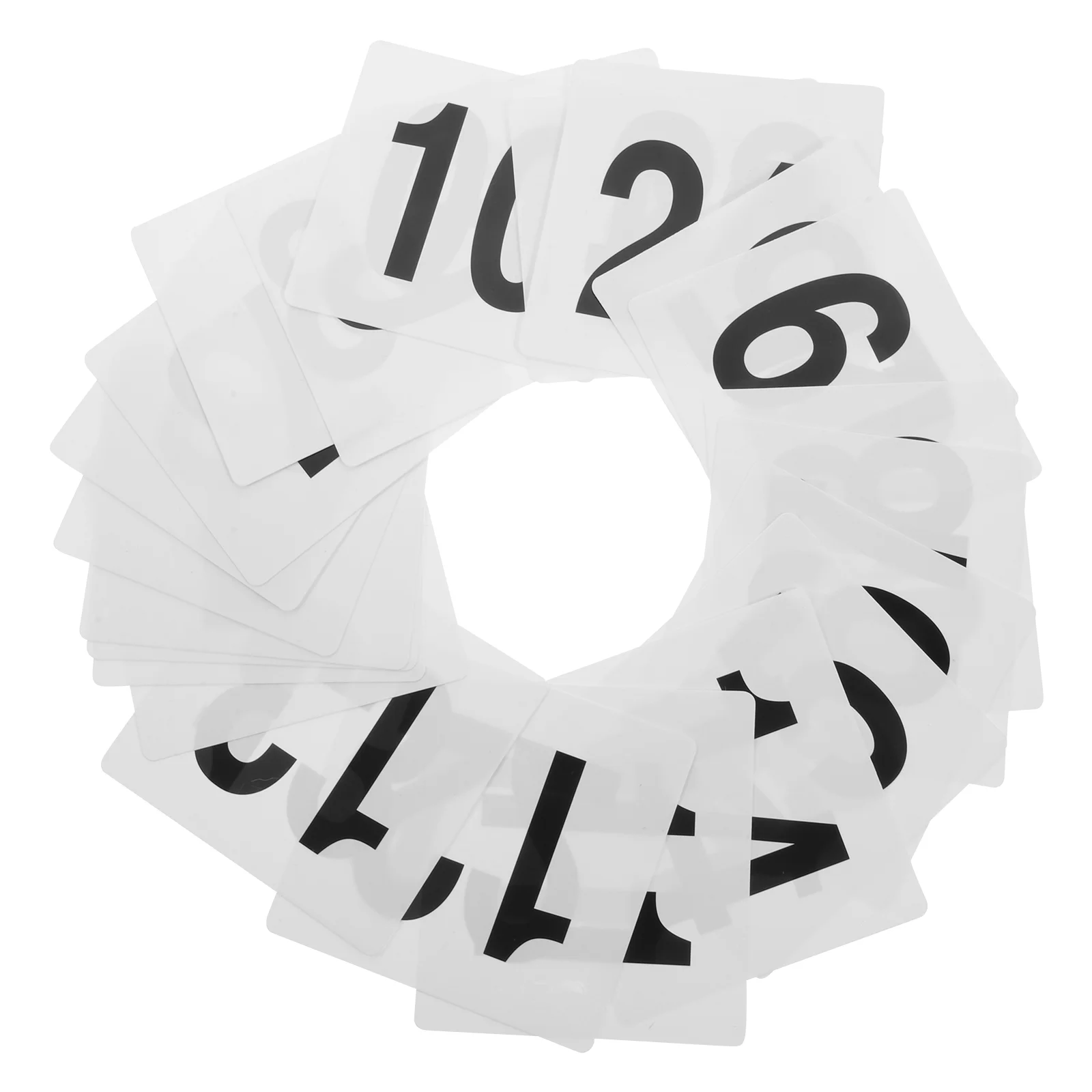 

25 Pcs Table Number Plate Card Reusable Seats Sign Tent Decorate Wear-resistant Wedding Signs Pvc Chair Banquet Chairs