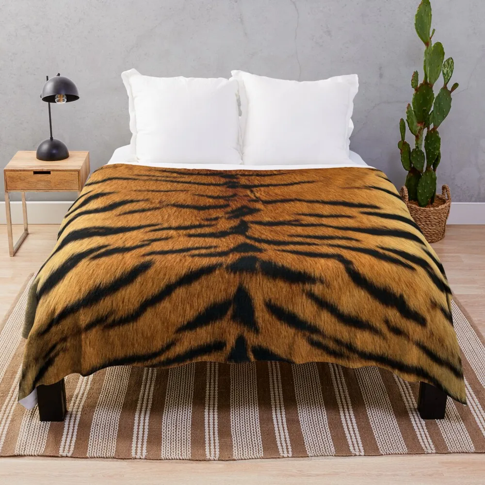 

Tiger Fur Texture Throw Blanket Fluffys Large Blankets Sofas Of Decoration Blankets
