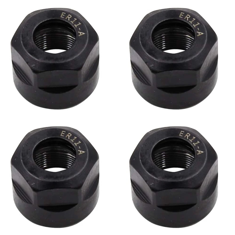 

4Pcs ER11-A Type M14 Thread Collet Clamping Hex Nuts, for CNC Milling Chuck Holder Lathe