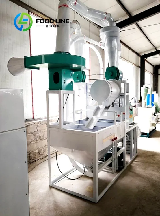 Small Horizontal Auto Feed Flour Mill Space Saving Layout Suitable For Rural Family Small Workshop Individual Grain Processing 4