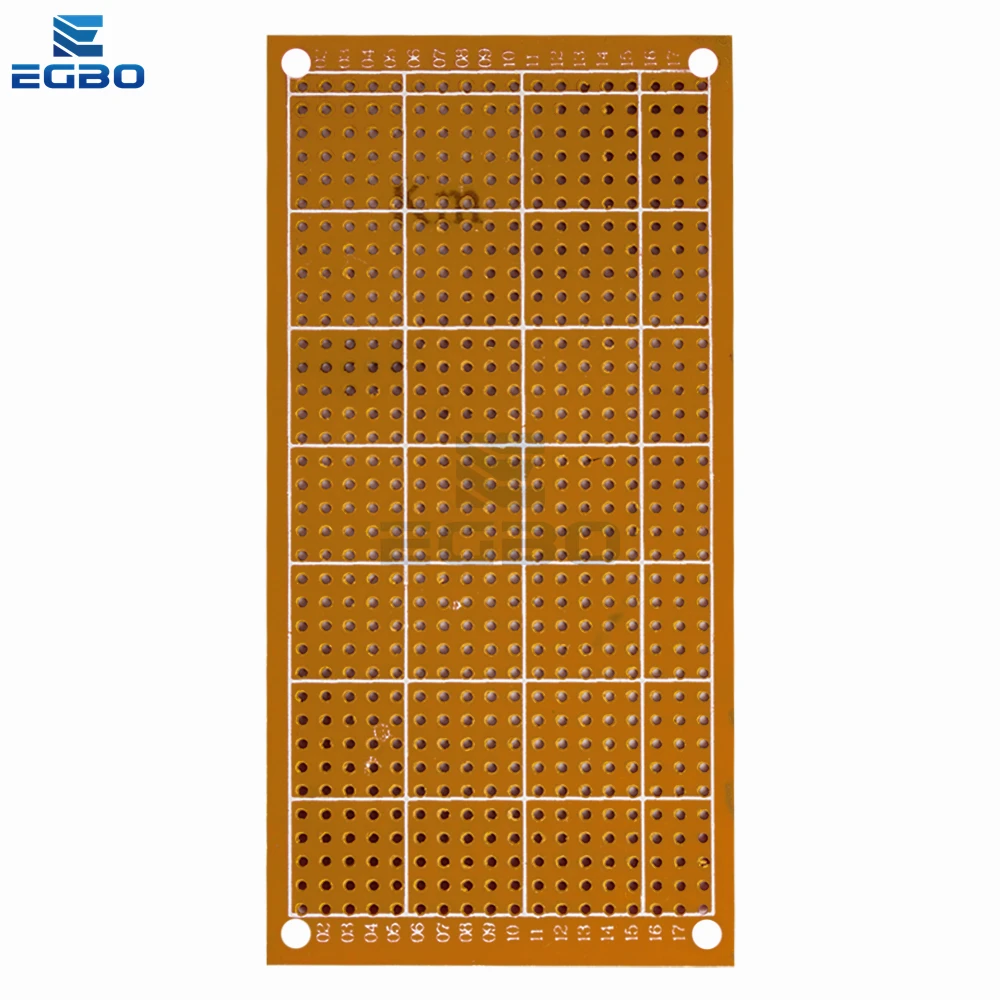 1PCS 5×10cm 범용 솔더리스 프로토타입 PCB: 조인트 구멍이 있는 단면 주석 도금 구리 플레이트 - DIY 프로젝트에 이상적