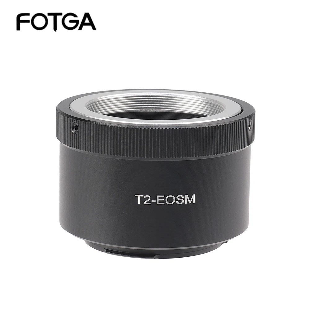 Fotga Adapter Ring T2 T Mount Lens A Canon Eos M Adapter Per Canon Eos M M1 M2 M3 M5 M6 M10 M50 M100 Camera Black Photography