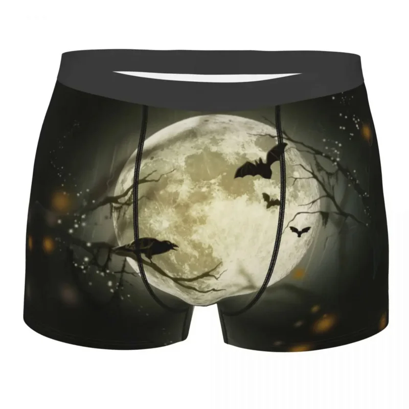 

Halloween Raven Bat Animal Arts Underpants Breathbale Panties Man Underwear Sexy Shorts Boxer Briefs