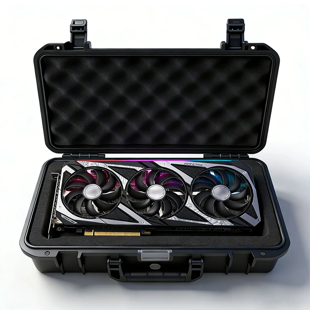 ASUS RTX5080 RTX4070 RTX4080 RTX3060 그래픽 보호 박스 컴퓨터 그래픽 카드 여행용 휴대 케이스용 하드 보관 가방