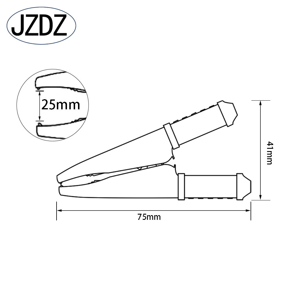JZDZ 4MM Insulation Alligator Clips Metal Crocodile Clamp for Wires Test Accessories DIY Electrical Tools 30A 1000V J.60051