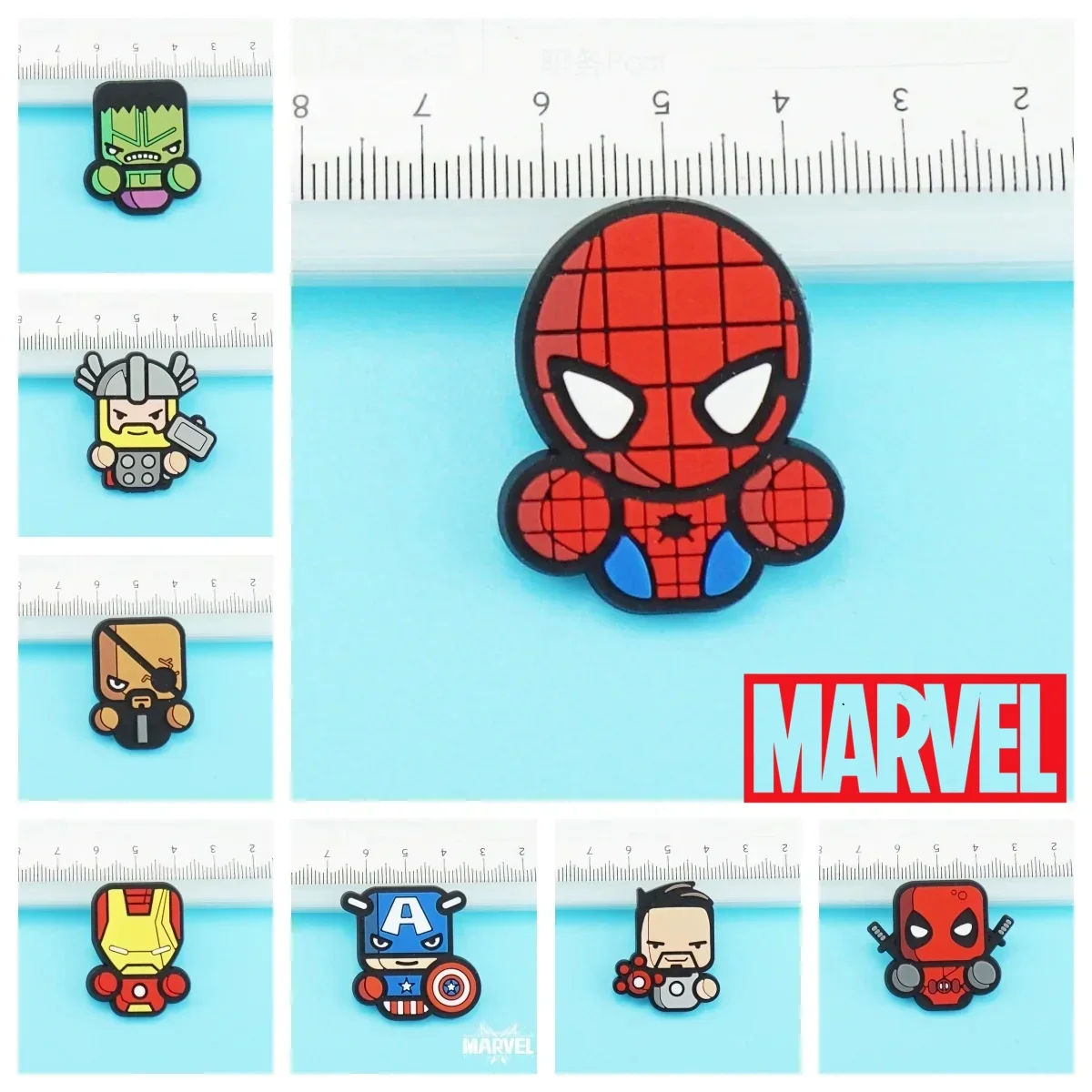 

Disney Marvel Spider-Man Brooch Captain America Iron Man Hulk Action Anime Figures Brooch Resin Backpack Clothes Ornaments Gifts