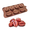 3D Coffee Beans Chocolate Mold Candy Gummy Ice Cube Tray Cake Decoration Silicone Bakeware Pastry Tools Kitchen Baking Wax Melts 3