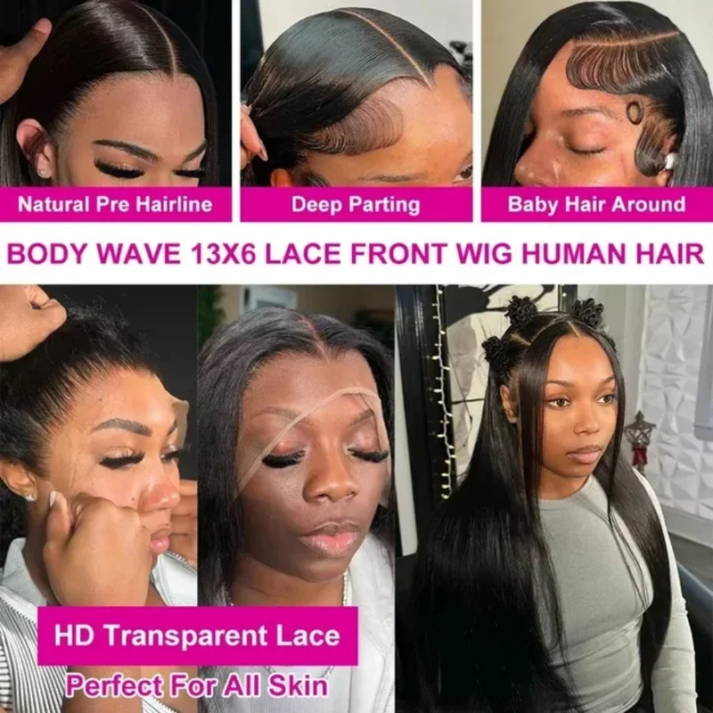 Export Images 30 40 Inch Straight 13x6 Lace Frontal Wigs Human Hair 13x4 Hd Lace Wigs Bone Straight Human Hair Wig 5x5 Glueless