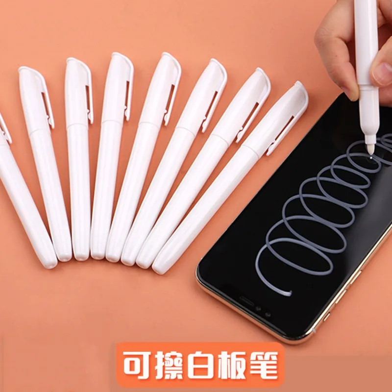 10/2pcs White Liquid Chalk Erasable Pen Marker Glass Windows Blackboard Chalkboard Window White Pen Washable erasable white marker pens marker pens pen marker