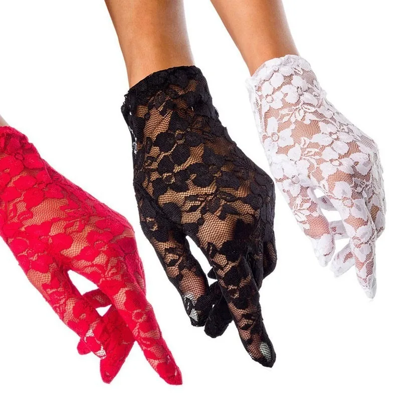 Women Lace Gloves Courtesy Dressy Gloves for Wedding Dinner Party Tea