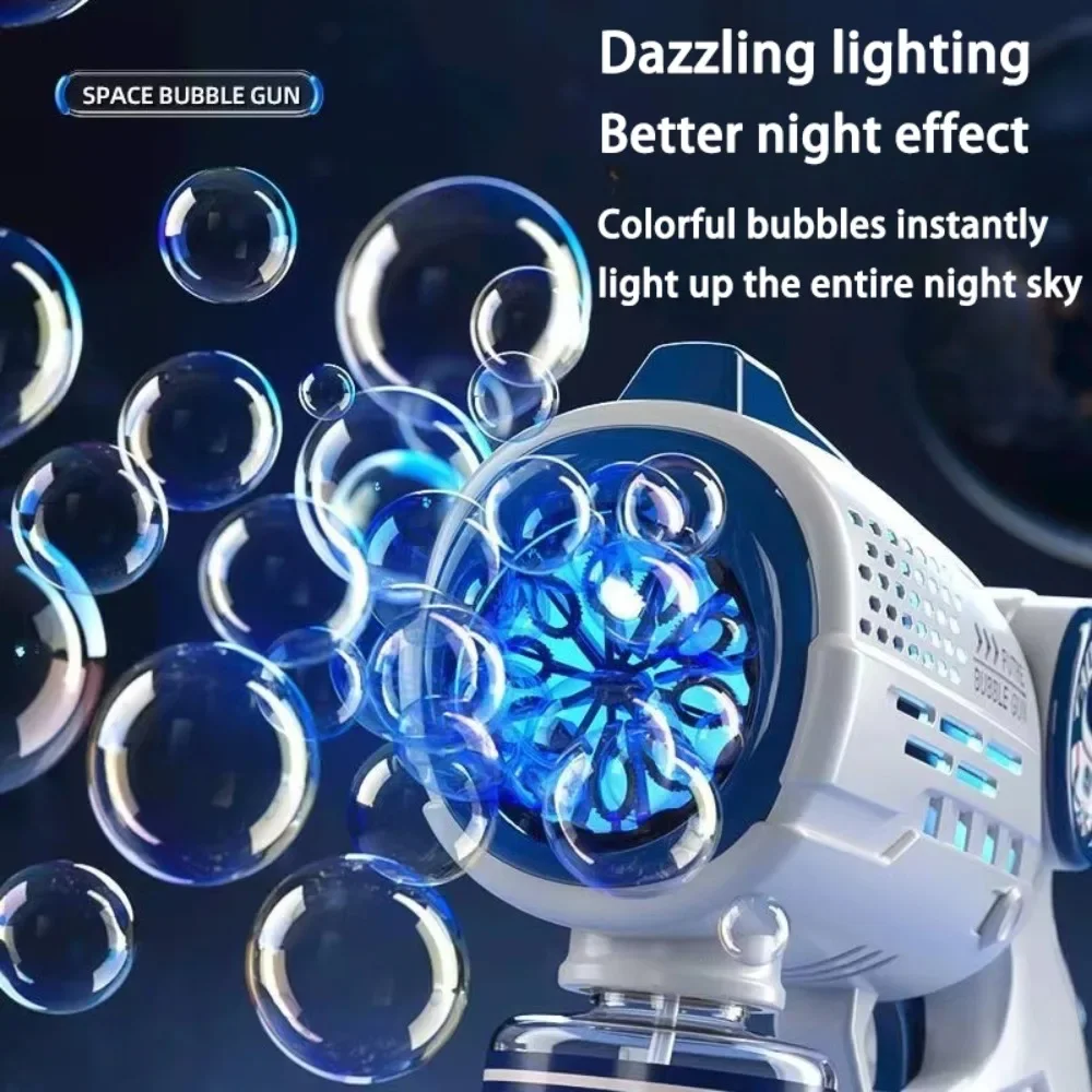Fully Automatic Bubble Machine Children Toys Electric Soap Blower Electric Bubbles Maker with Lights Kids Gift Party Games 3