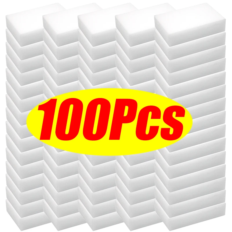 50/100 Pz Melamina Spugna Spugna Magica Gomma Melamina Detergente Per Auto 10X7X3Cm Auto Detailing Nano Spugne Di Pulizia Autolavaggio